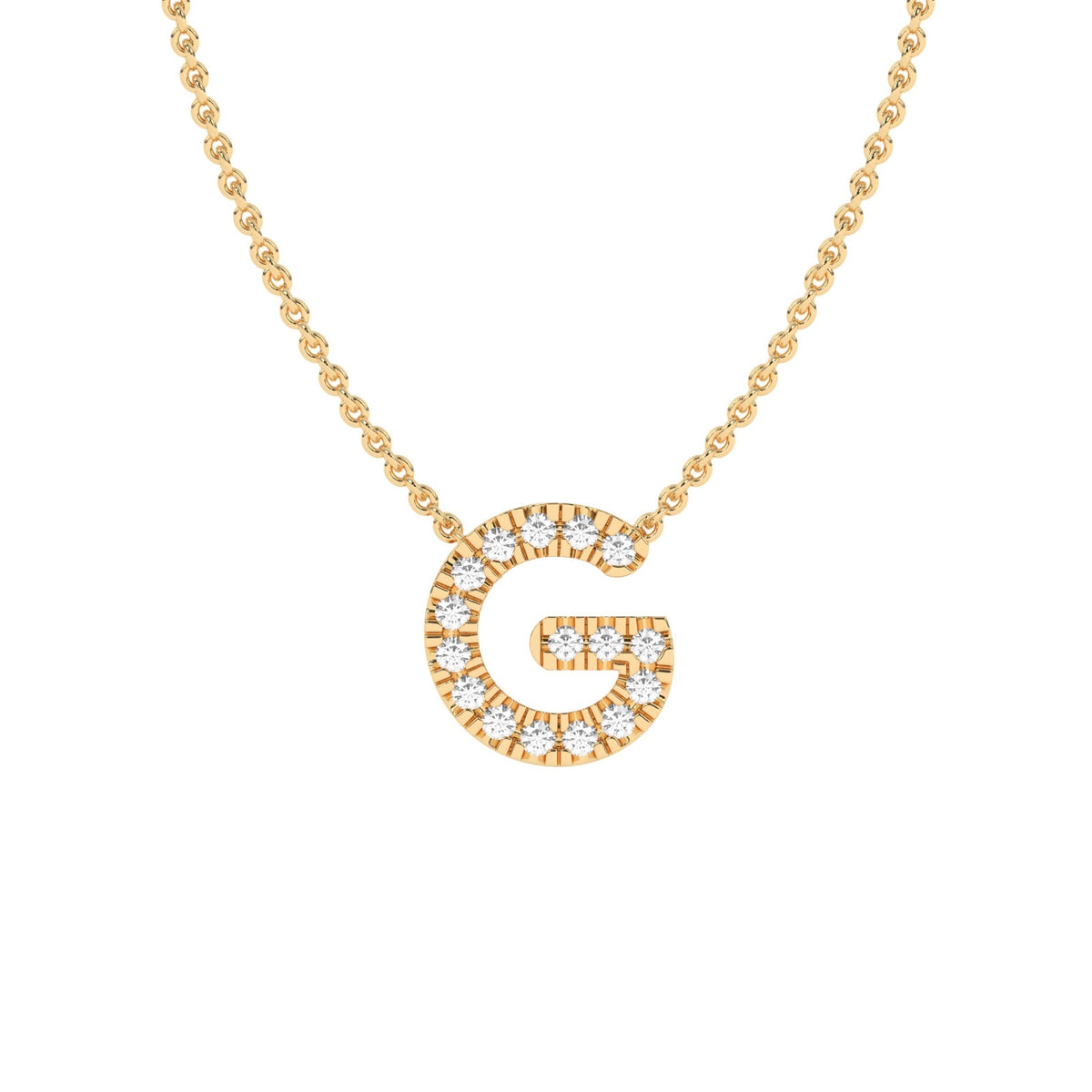 LAST NIGHT I DREAMT DIAMOND INITIAL PENDANT NECKLACE