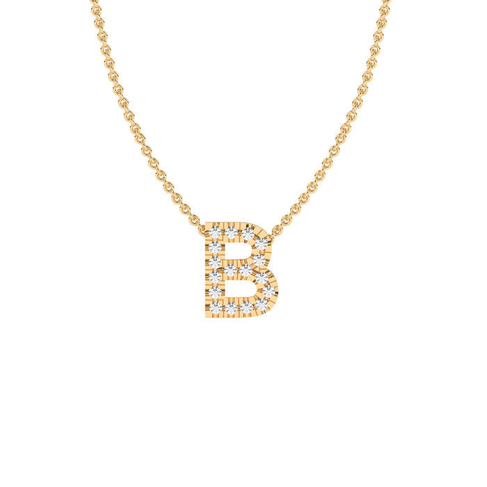 LAST NIGHT I DREAMT DIAMOND INITIAL PENDANT NECKLACE