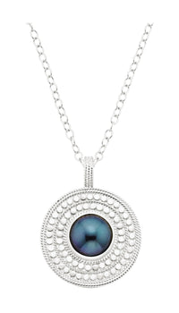 ANNA BECK BLUE PEARL PENDANT NECKLACE