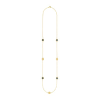 ANNA BECK LONG BLUE PEARL STATION NECKLACE