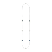 ANNA BECK LONG BLUE PEARL STATION NECKLACE