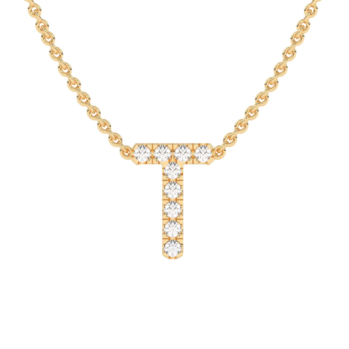 LAST NIGHT I DREAMT DIAMOND INITIAL PENDANT NECKLACE