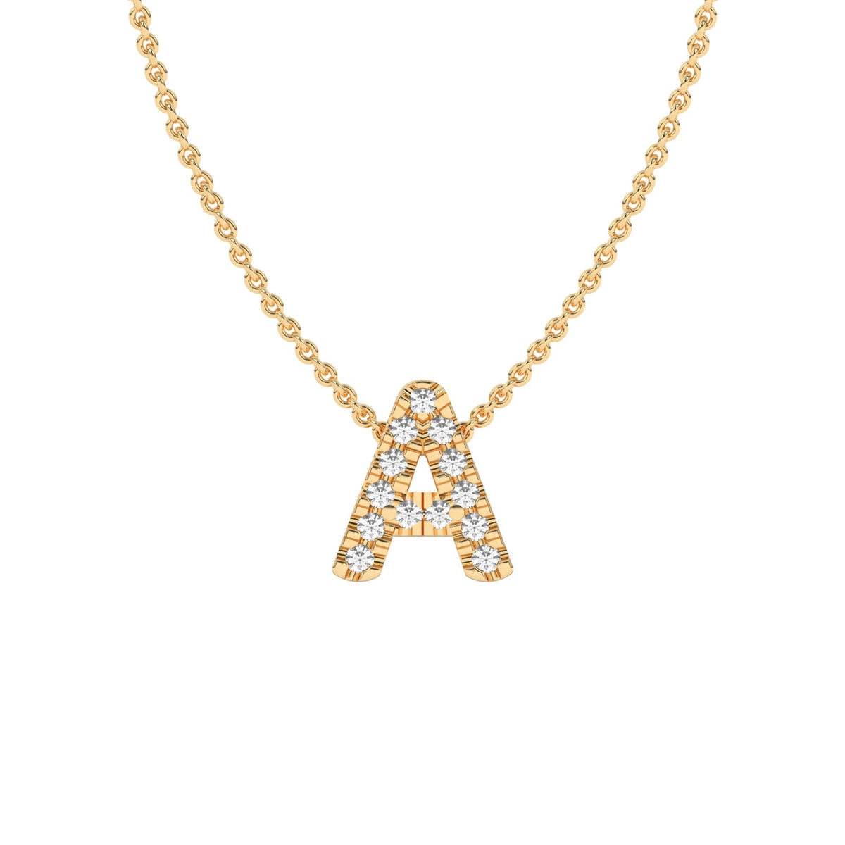 LAST NIGHT I DREAMT DIAMOND INITIAL PENDANT NECKLACE