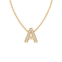 LAST NIGHT I DREAMT DIAMOND INITIAL PENDANT NECKLACE