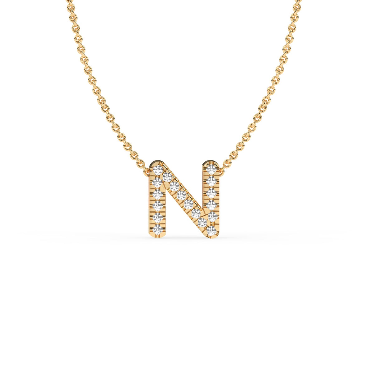 LAST NIGHT I DREAMT DIAMOND INITIAL PENDANT NECKLACE