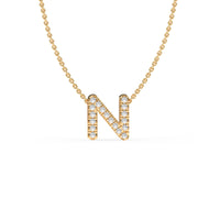 LAST NIGHT I DREAMT DIAMOND INITIAL PENDANT NECKLACE