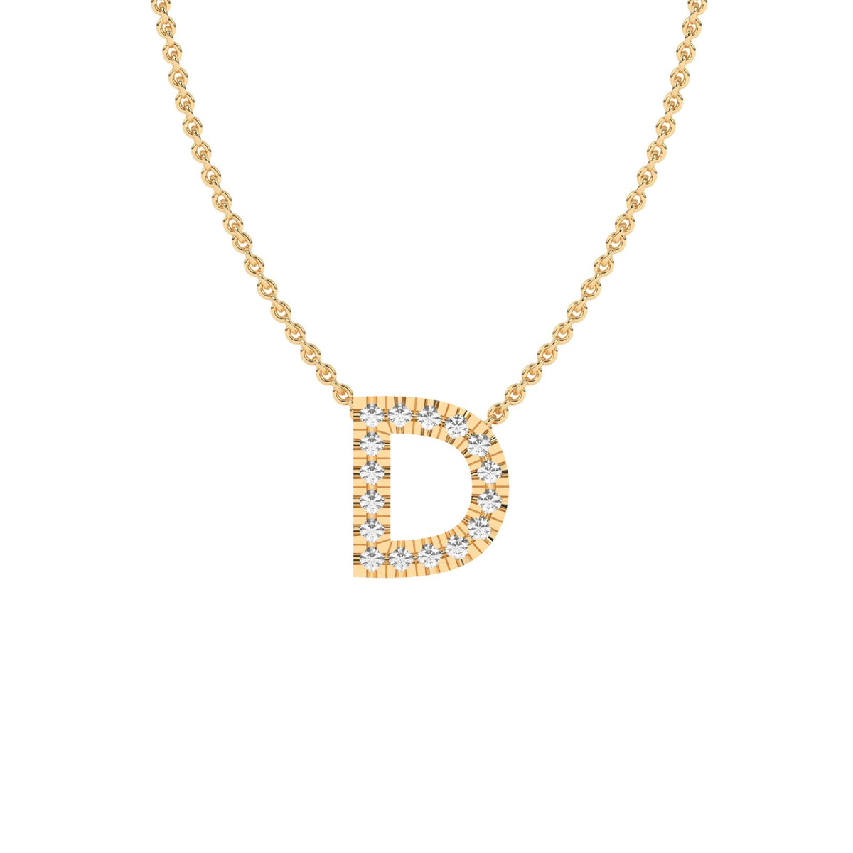 LAST NIGHT I DREAMT DIAMOND INITIAL PENDANT NECKLACE