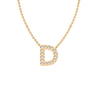 LAST NIGHT I DREAMT DIAMOND INITIAL PENDANT NECKLACE