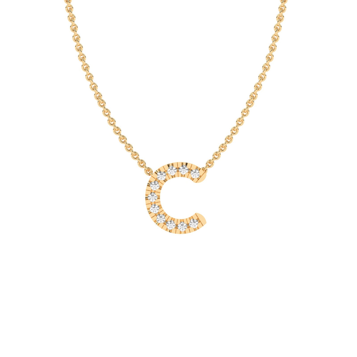 LAST NIGHT I DREAMT DIAMOND INITIAL PENDANT NECKLACE