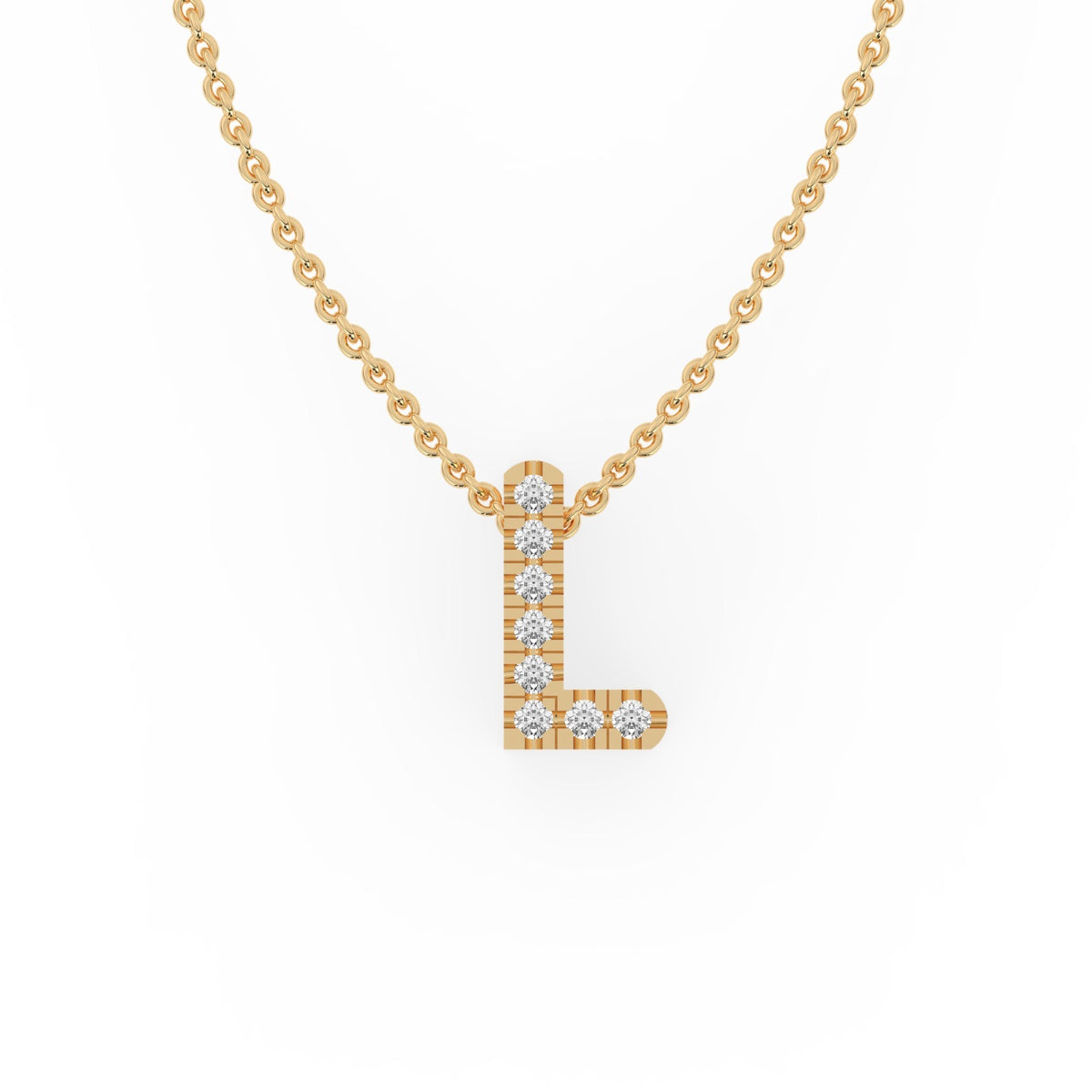 LAST NIGHT I DREAMT DIAMOND INITIAL PENDANT NECKLACE