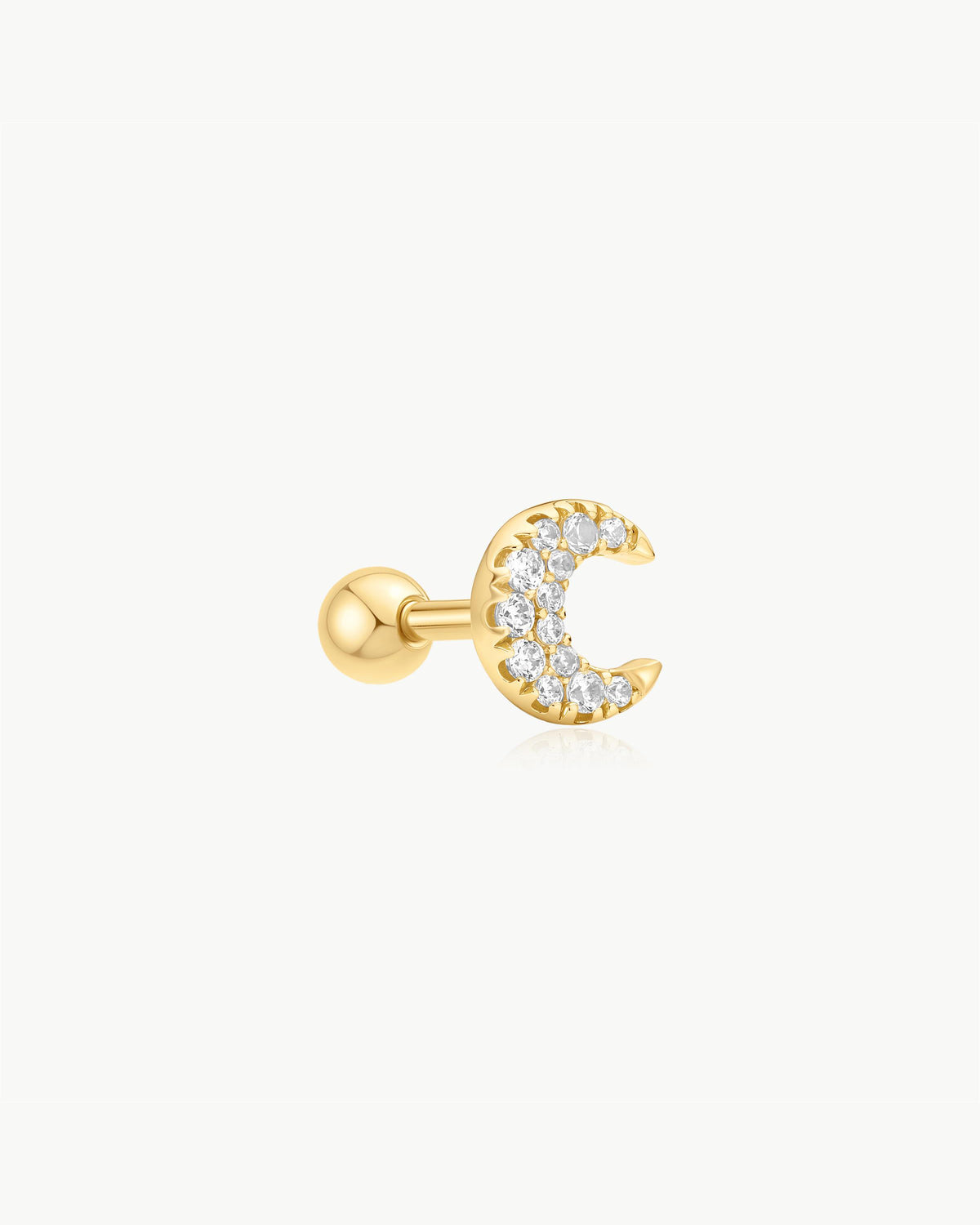 ANIA HAIE CRESCENT MOON BARBELL EARRING