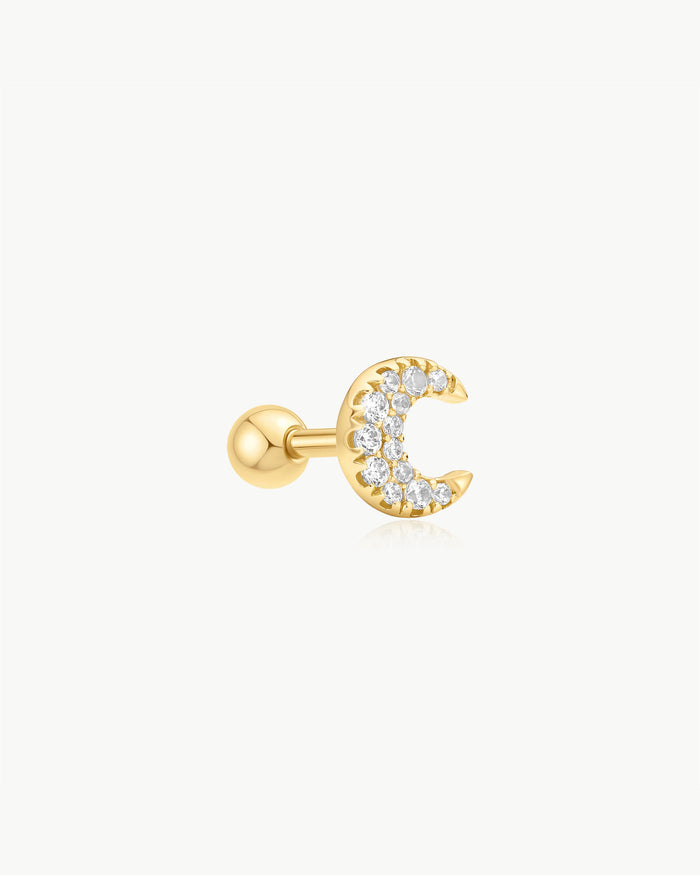 ANIA HAIE CRESCENT MOON BARBELL EARRING