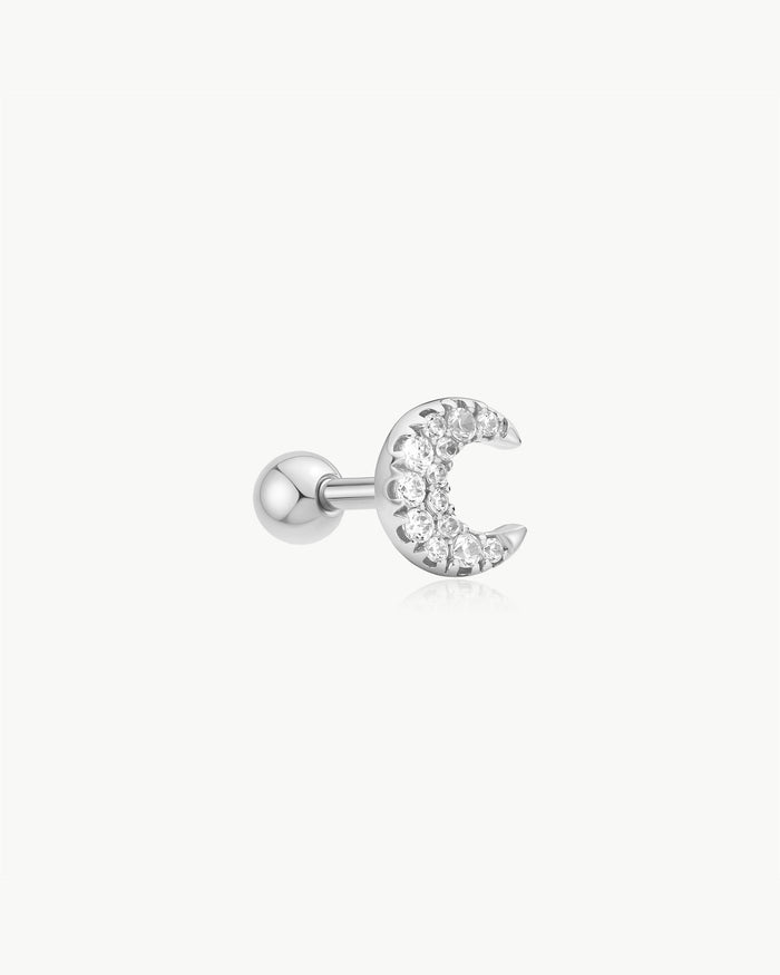 ANIA HAIE CRESCENT MOON BARBELL EARRING
