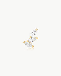 ANIA HAIE TRIPLE MARQUISE BARBELL EARRING