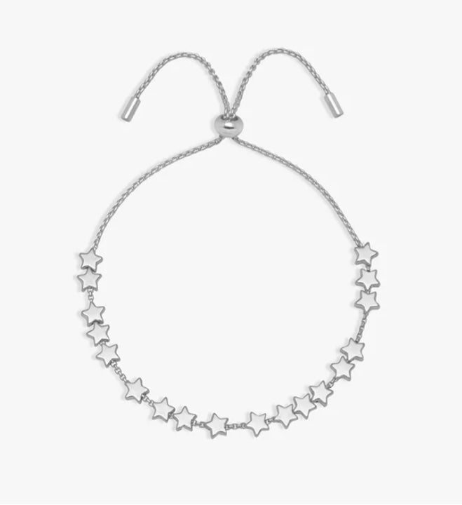 ESTELLA BARTLETT STARS SO BRIGHT SILVER SLIDER BRACELET
