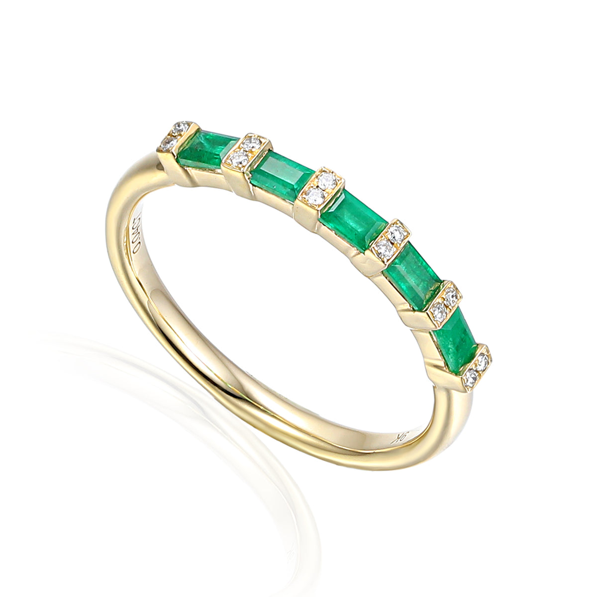 LAST NIGHT I DREAMT JANE EMERALD ETERNITY RING