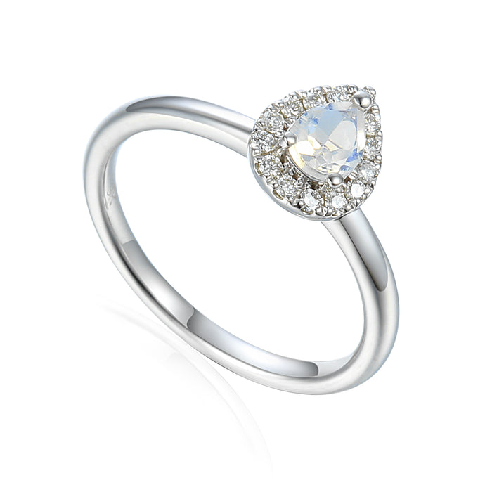 LAST NIGHT I DREAMT LYDIA PEAR SHAPED DIAMOND RING