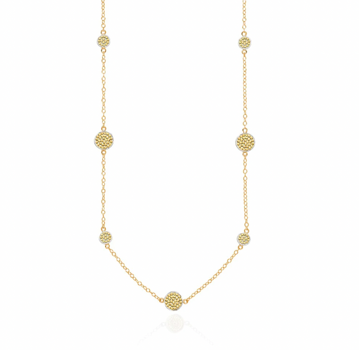 ANNA BECK MULTI DISC GOLD STATION NECKLACE