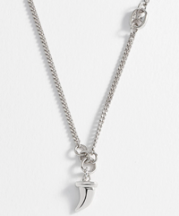 ESTELLA BARTLETT RHODIUM PLATED TOOTH PENDANT NECKLACE