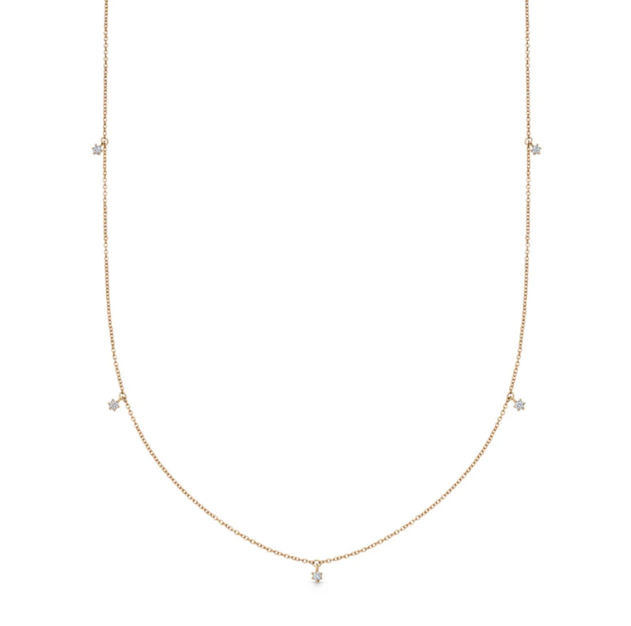 ASTLEY CLARKE SOLID GOLD DIAMOND STATION NECKLACE