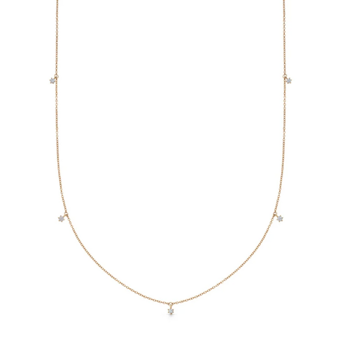 ASTLEY CLARKE SOLID GOLD DIAMOND STATION NECKLACE