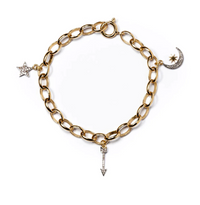 KIRSTIE LE MARQUE DIAMOND MOON & STARS BRACELET