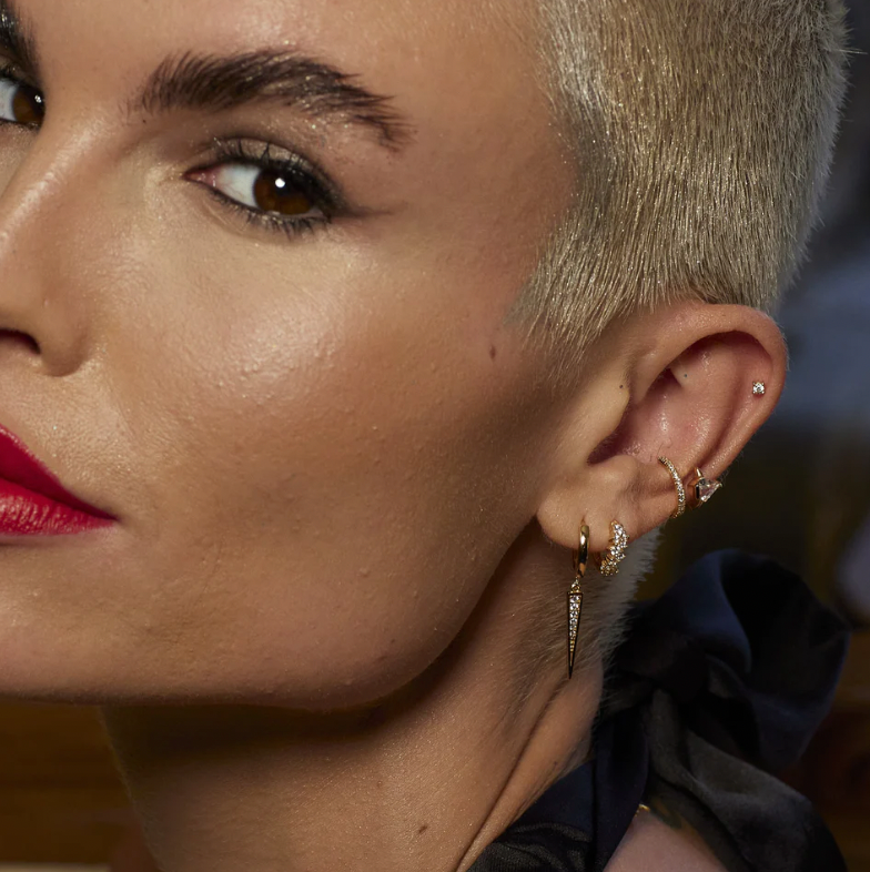 SCREAM PRETTY TEENY TINY BLUE STUD EARRINGS LAST NIGHT I DREAMT