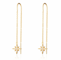 SCREAM PRETTY STARBURST THREADER EARRINGS