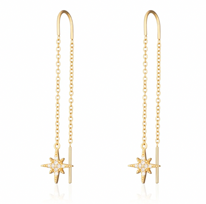 SCREAM PRETTY STARBURST THREADER EARRINGS