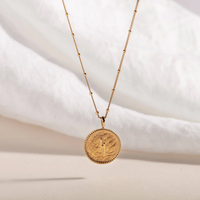 CLAIRE HILL DESIGNS "HOPE" SHORTHAND COIN NECKLACE