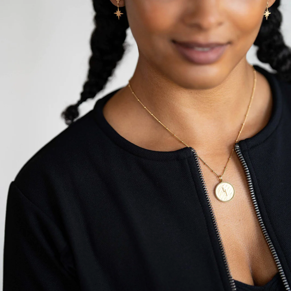 CLAIRE HILL DESIGNS "HOPE" SHORTHAND COIN NECKLACE