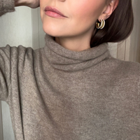 TALIS CHAINS MANHATTAN FLAT HOOP EARRINGS