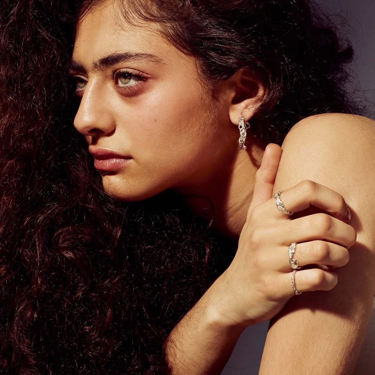 LOVENESS LEE REBUTIA ARGENTI MEDIUM EARRINGS