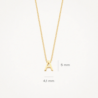 BLUSH 14K YELLOW GOLD LETTER NECKLACE