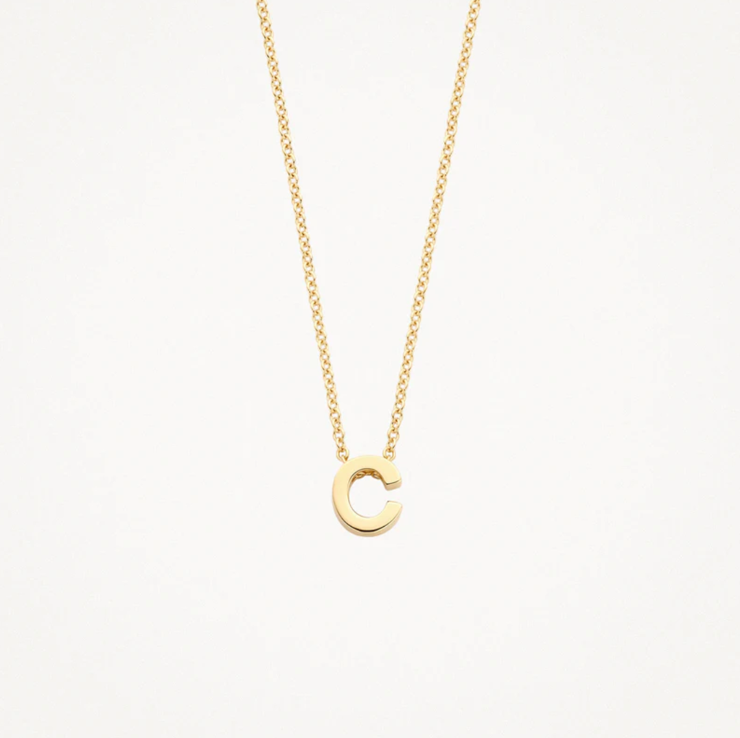 BLUSH 14K YELLOW GOLD LETTER NECKLACE