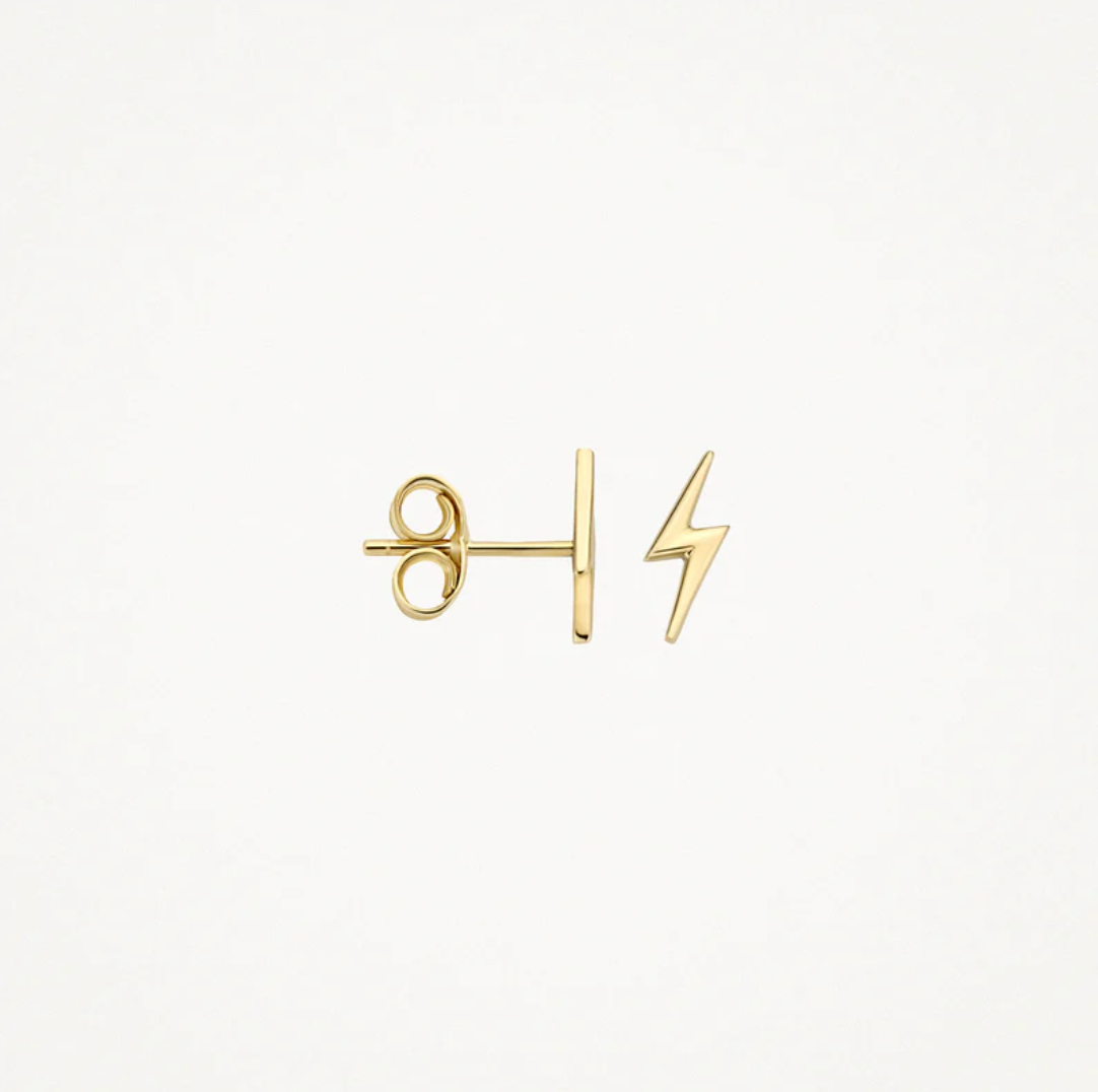 BLUSH 14K YELLOW GOLD LIGHTNING STUD EARRINGS