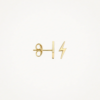 BLUSH 14K YELLOW GOLD LIGHTNING STUD EARRINGS