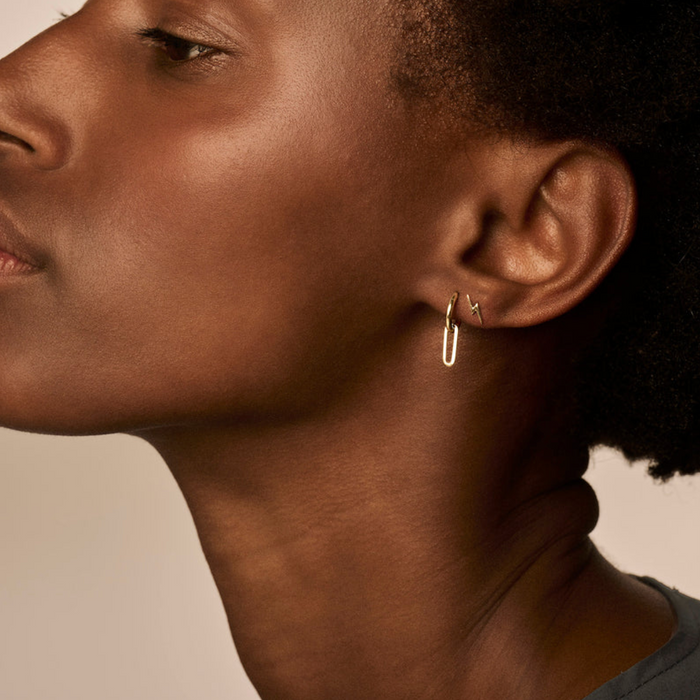 BLUSH 14K YELLOW GOLD LIGHTNING STUD EARRINGS