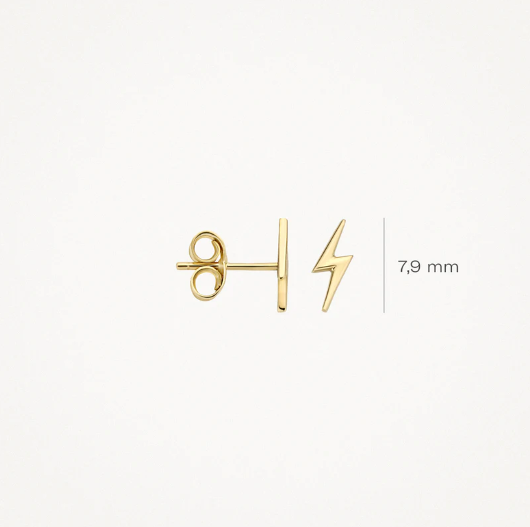 BLUSH 14K YELLOW GOLD LIGHTNING STUD EARRINGS