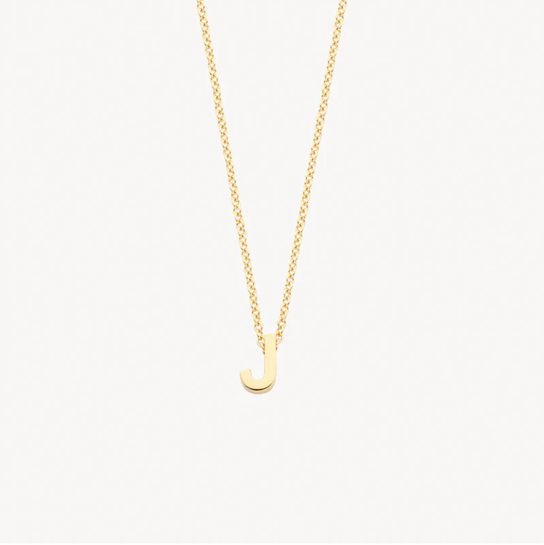BLUSH 14K YELLOW GOLD LETTER NECKLACE