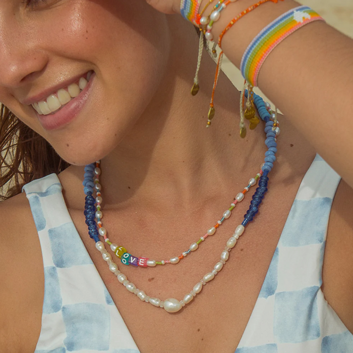 MISHKY LOVE PEARLS ADJUSTABLE CHOKER NECKLACE