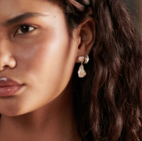 DAISY LONDON SHELL BAROQUE PEARL DROP EARRINGS