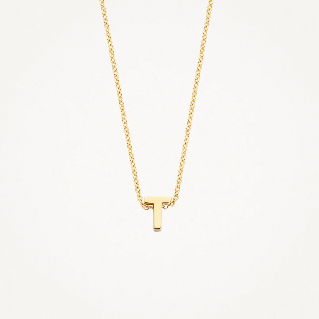 BLUSH 14K YELLOW GOLD LETTER NECKLACE
