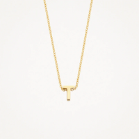 BLUSH 14K YELLOW GOLD LETTER NECKLACE