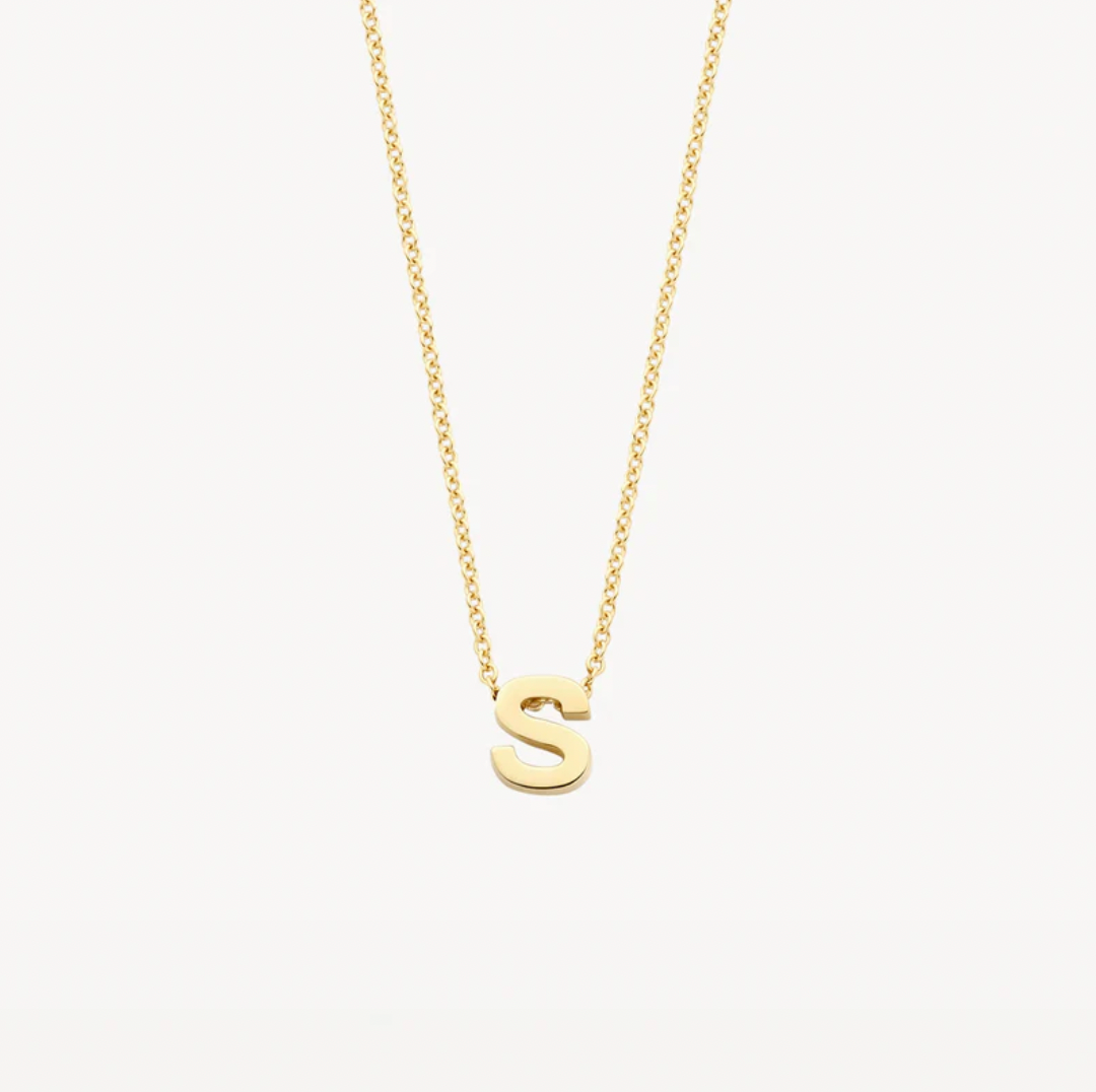 BLUSH 14K YELLOW GOLD LETTER NECKLACE