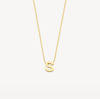 BLUSH 14K YELLOW GOLD LETTER NECKLACE