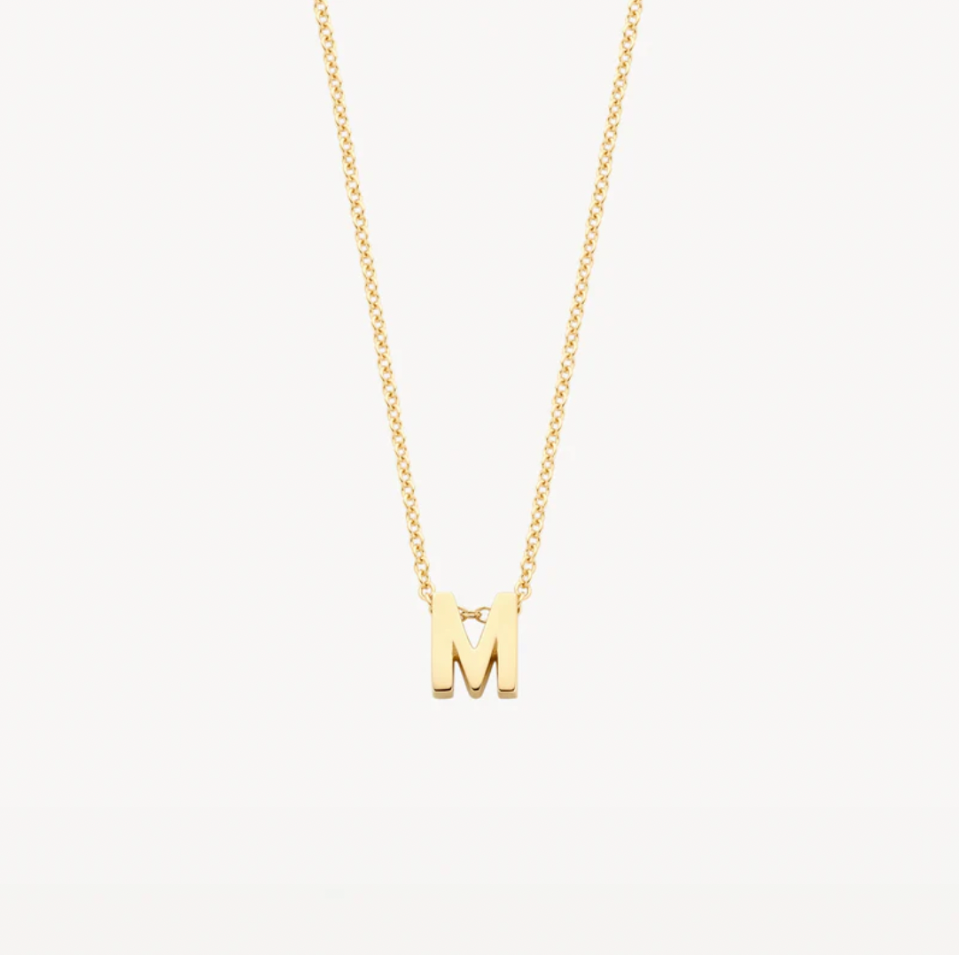 BLUSH 14K YELLOW GOLD LETTER NECKLACE