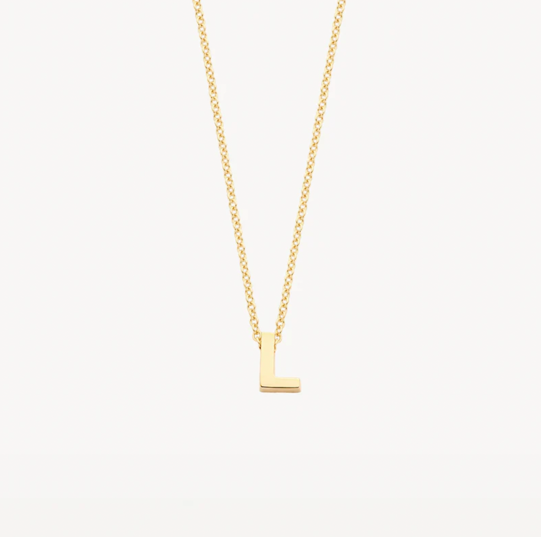 BLUSH 14K YELLOW GOLD LETTER NECKLACE