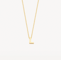 BLUSH 14K YELLOW GOLD LETTER NECKLACE