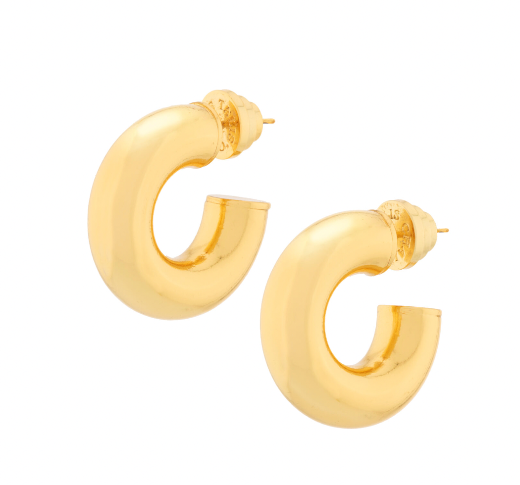 TALIS CHAINS CHUBBY DONUT HOOPS EARRINGS